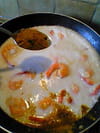 Gambas au curry et lait de coco : Etape 4