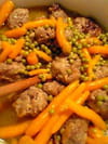 Petits pois et boulettes : Etape 4