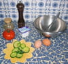 Flan � la tomate et aux courgettes : Etape 1