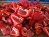 Velout� de poivrons, d�s de courgette et feta : Etape 1