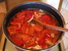 Velout� de poivrons, d�s de courgette et feta : Etape 3
