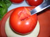 Salade de tomates au ch�vre et au basilic : Etape 1