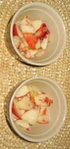 Flan l�ger au brugnon : Etape 1
