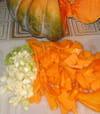 Soupe de citrouille : Etape 1