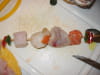 Brochettes de fruits de mer : Etape 2