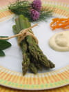 Bouquet d asperges vertes, mousse � l orange : Etape 6