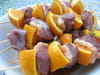 Brochettes de canard au barbecue et p�tes au sucre : Etape 1