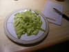 Concombre saut� � la ciboulette : Etape 1