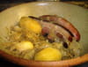 Chou mijot� aux viandes fum�es : Etape 1