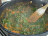 Oeufs brouill�s aux �pinards : Etape 1