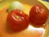 Soupe piment�e aux tomates et � la roquette : Etape 1
