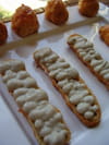 Eclairs et choux � la sardine glac�s tomatobasilic : Etape 3