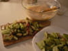 Moelleux � l huile d olive, aux amandes et � la rhubarbe : Etape 2