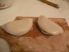 Raviolis vapeur sur lit de courgettes en velout� : Etape 3