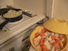 Tatin de l�gumes du potager caram�lis�s au roquefort : Etape 2