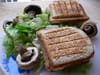 Croques aux champignons et oeufs brouill�s : Etape 3