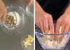 Crumble poire-chocolat et amandes : Etape 1