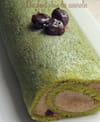 B�che au matcha, marrons et cerises amarena : Etape 6