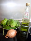 Soupe verte aux poivrons : Etape 1