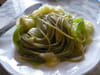 Spaghettis verts et courgette en spaghettis : Etape 3