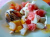 Salade fra�cheur fruit�e aux trois poissons : Etape 2