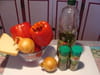 Poivrons rouges  farcis : Etape 1