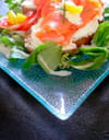 Bruschette au saumon fum�, fromage frais et m�che : Etape 1