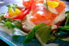 Bruschette au saumon fum�, fromage frais et m�che : Etape 2