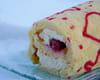 Biscuit roul� chocolat blanc et framboises : Etape 6