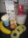G�teau de coco aux fruits : Etape 1