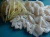 Lamelles de calamars sauce tomate curry : Etape 1