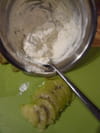 Cr�pe fa�on millefeuilles saumon kiwi : Etape 3