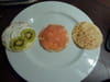 Cr�pe fa�on millefeuilles saumon kiwi : Etape 4