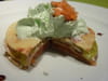 Cr�pe fa�on millefeuilles saumon kiwi : Etape 5