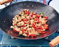 Poulet aux trois poivrons