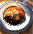 Turbot aux oignons et carottes confites