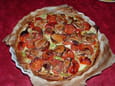 Tarte � la tomate, courgette et ch�vre