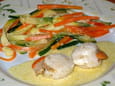 Noix de Saint-Jacques aux petits l�gumes