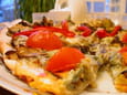 Pizza aux aubergines