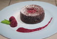 Moelleux au chocolat, coeur coulant aux framboises