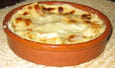 Gratin de raviolis frais � la cr�me d ail