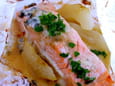 Papillotes de saumon au roquefort