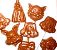 Sucettes en chocolat