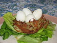 Nids aux oeufs de caille