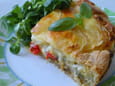 Tarte aux l�gumes et raclette