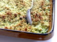 Courgettes au crumble de pistaches