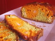 Cake marbr� � la tomate et au pesto