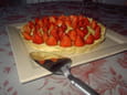 Tarte aux fraises et � la cr�me