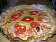 Quiche au thon, ch�vre, tomates