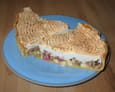Tarte � la rhubarbe meringu�e